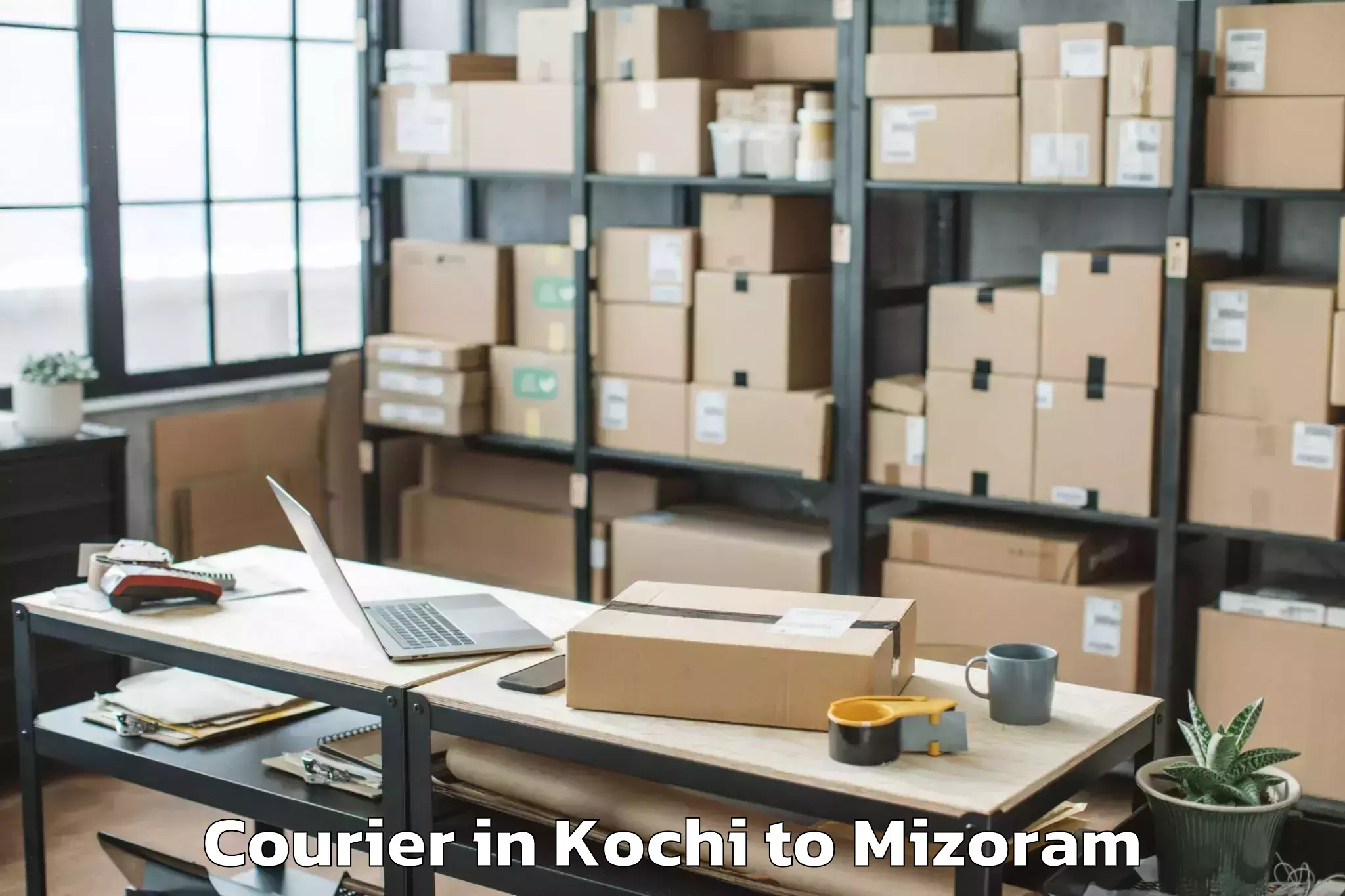 Leading Kochi to Khawzawl Courier Provider